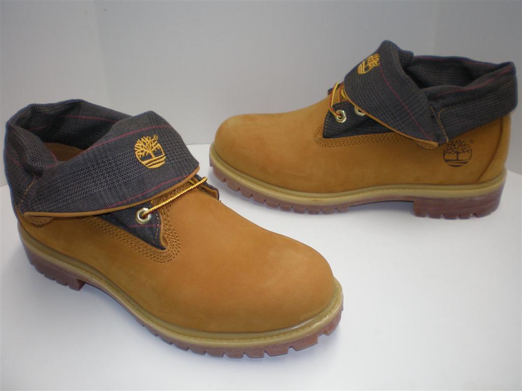 NIB Mens Timberland Roll Top Roll Down Boots 6138R Wheat Medium and