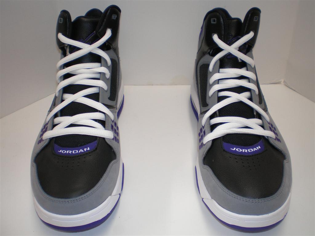   Mens Nike Air Jordan Flight 23 RST Black White Cool Grey Club Purple